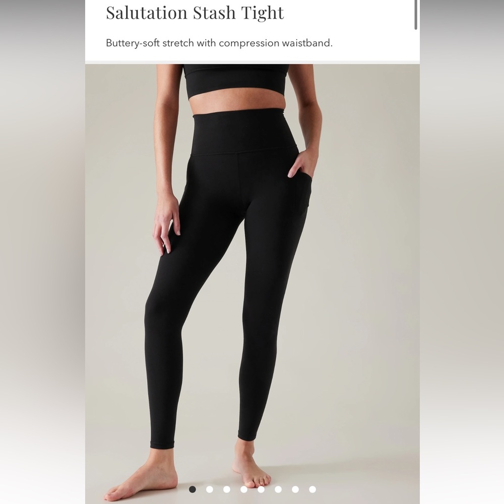 Athleta Salutation Stash Legging Black Size Small